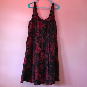 Rose Fit and Flare Dress